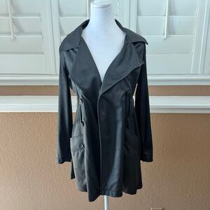 Vintage 90s Womens Lip Service LA Faux Leather Petite Jacket Industrial Goth Alt